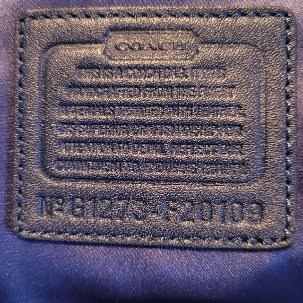 Coach Tartan Poppy Blue and Pink Plaid Tote Bag - Picture 8 of 9